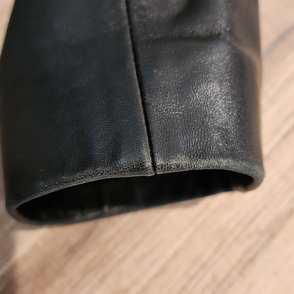 Vintage Cole Hann City Leather Jacket Women's Medium Lambskin Black - Picture 5 of 13